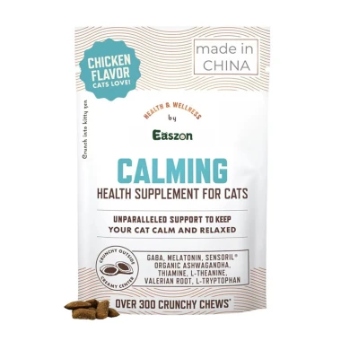 Pet Calming Chews for Cat Anxiety & Stress Relief with Melatonin & Ashwagandha